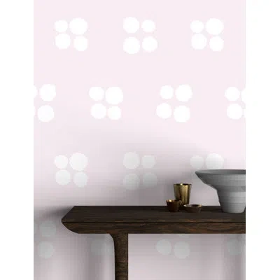 Soicher Marin Susan Hable Spot Quad 33' L X 20.5" W  Wallpaper Roll In Pink
