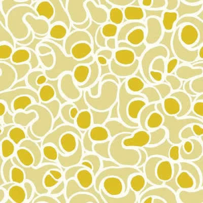 Soicher Marin Susan Hable Squiggle Spots 33' L X 20.5" W  Wallpaper Roll In Yellow
