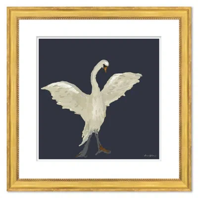 Soicher Marin Swan Pose By Dana Gibson - Picture Frame Graphic Art In Black;white