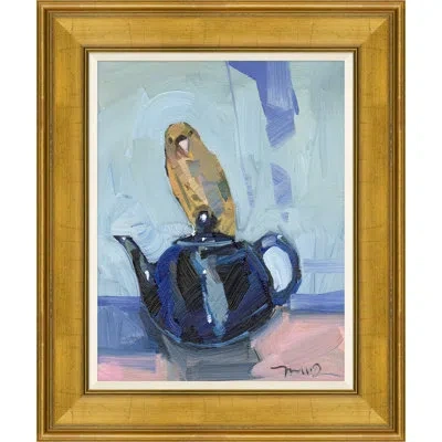 Soicher Marin Teacup Parakeet By Joseph Mota - Picture Frame Painting In Blue;yellow;pink