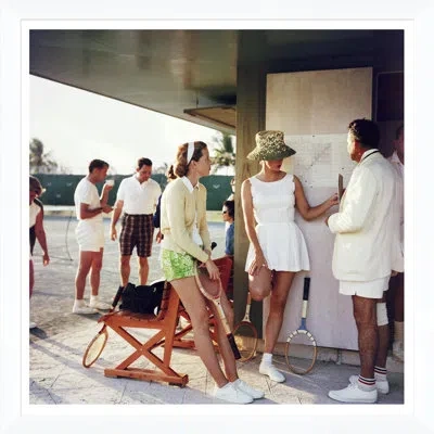 Soicher Marin Tennis In The Bahamas By Slim Aarons - Single Picture Frame Print In Multi