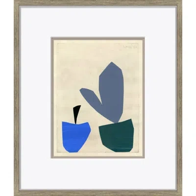Soicher Marin 'terrace' By Susan Hable - Picture Frame Painting On Paper In Blue;green;gray;beige