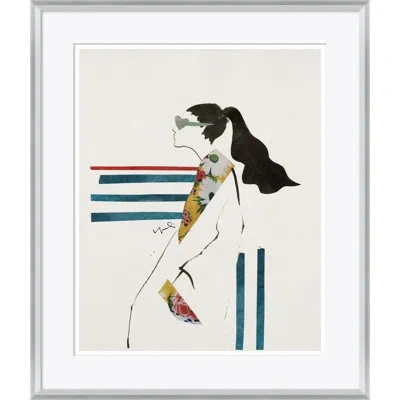 Soicher Marin Textile Lifestyle - Picture Frame Graphic Art On Paper In Blue;black;beige