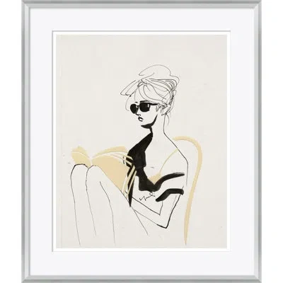 Soicher Marin Textile Woman In Yellow - Picture Frame Graphic Art On Paper In White