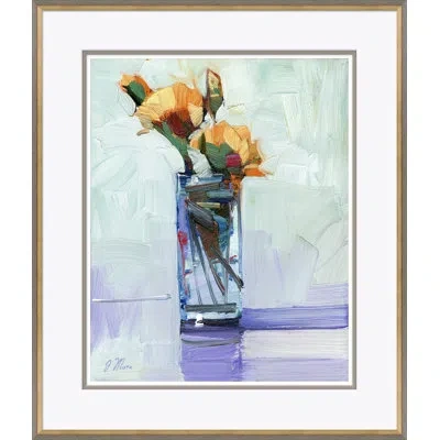 Soicher Marin The Glass Vase - Picture Frame Painting In Green;yellow;purple