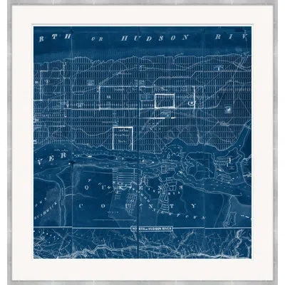Soicher Marin 'the Hudson 2' - Picture Frame Graphic Art On Paper In Blue