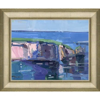 Soicher Marin The Quiet Sea By Joseph Mota - Picture Frame Painting In Blue;green;pink