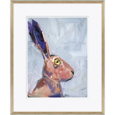 Soicher Marin The Rabbit - Picture Frame Painting On Paper In Gold Framed Paper