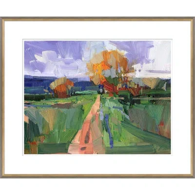 Soicher Marin The Road By Joseph Mota - Picture Frame Painting In Blue;green;orange