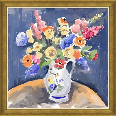 Soicher Marin 'toulon' By Dana Gibson Picture Frame Painting In Blue;yellow;pink