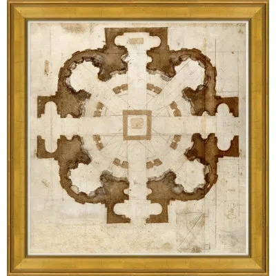 Soicher Marin Tratteggiare Iii By David Phoenix - Picture Frame Drawing Print On Paper In Brown;beige