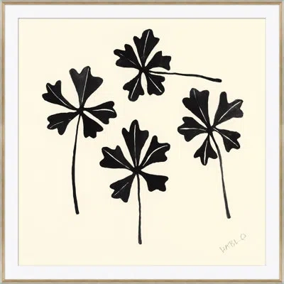 Soicher Marin 'trefoil' By Susan Hable Picture Frame Painting In Black;beige