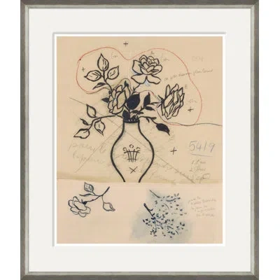 Soicher Marin Tres Roses (var. 1) By Paule Marrot - Single Picture Frame Print In Multi