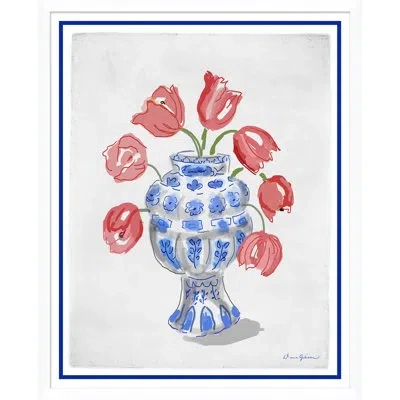 Soicher Marin Tulipierre By Dana Gibson - Picture Frame Painting On Paper In Black