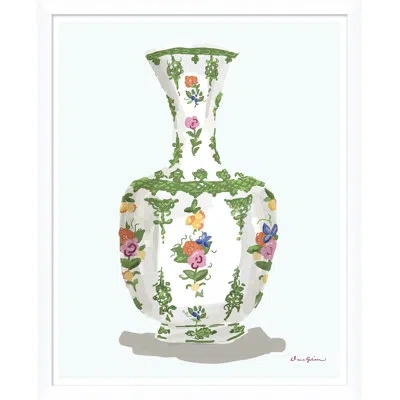 Soicher Marin Vase Series By Dana Gibson - Picture Frame Painting On Paper In Green