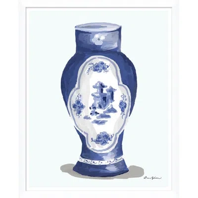 Soicher Marin Vase Series By Dana Gibson - Picture Frame Painting On Paper In Blue