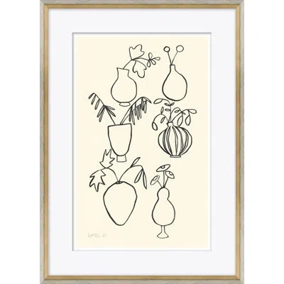 Soicher Marin 'vessels Ii' By Susan Hable - Picture Frame Painting On Paper In Black;cream