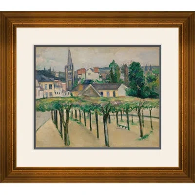 Soicher Marin Village Square - Single Picture Frame Painting In Green;gray;beige