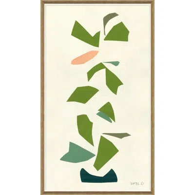 Soicher Marin 'vine' By Susan Hable - Picture Frame Painting On Paper In Green;orange;cream