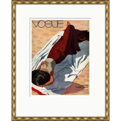 Soicher Marin " Vogue Cover, Lying At The Beach, Pierre Mourgue, July 15, 1933 " In Multi