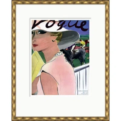 Soicher Marin " Vogue Cover, Paris Fashions At The Racetrack, Carl Erickson, April 1, 1933 " In Multi
