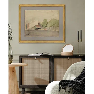 Soicher Marin Watercolor Study Of French Village - Single Picture Frame Painting In Multi
