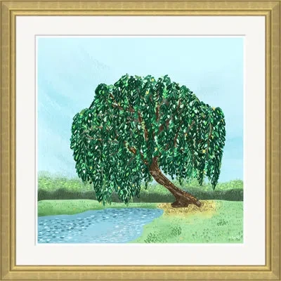 Soicher Marin Weeping Willow By Yuki Osada - Single Picture Frame Painting In Green