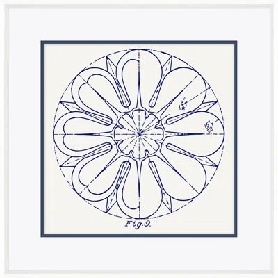 Soicher Marin White Figure 2 By David Phoenix - Frame Print On Paper In Blue