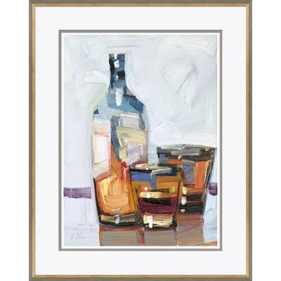 Soicher Marin White Wine - Picture Frame Painting In Blue;gray;orange