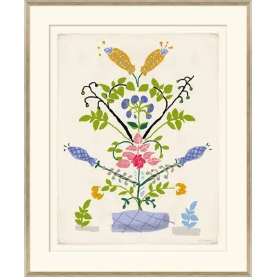 Soicher Marin 'yellow Fish' By Dana Gibson - Picture Frame Painting On Paper In Multi