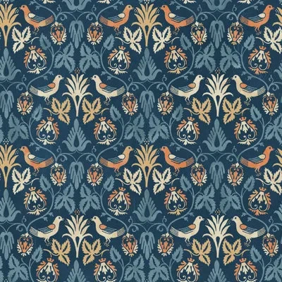Soicher Marin Yuki Osada Birds And Ivies 33' L X 20.5" W Wallpaper Roll In Multi