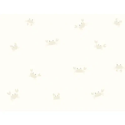 Soicher Marin Yuki Osada Black Eyed Crabs 33' L X 20.5" W  Wallpaper Roll In Neutral