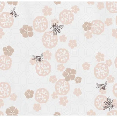 Soicher Marin Yuki Osada Buzzing Blooms 33' L X 20.5" W  Wallpaper Roll In Pink