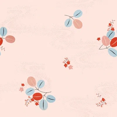 Soicher Marin Yuki Osada Dreams Of Spring 33' L X 20.5" W  Wallpaper Roll In Pink