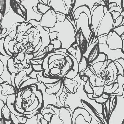 Soicher Marin Yuki Osada Floral Cluster 33' L X 20.5" W  Wallpaper Roll In Multi