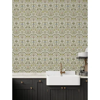 Soicher Marin Yuki Osada Geometric Papyrus Wallpaper Roll In Multi