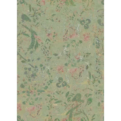 Soicher Marin Yuki Osada Peacock Garden 33' L X 20.5" W Wallpaper Roll In Green