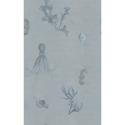 Soicher Marin Yuki Osada Sea Life 33' L X 20.5" W  Wallpaper Roll In Gray