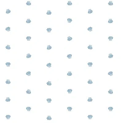Soicher Marin Yuki Osada Sea Scallops 33' L X 20.5" W  Wallpaper Roll In Blue