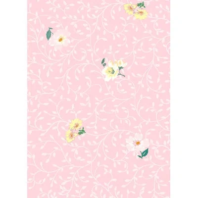 Soicher Marin Yuki Osada Springtime Garden 33' L X 20.5" W Wallpaper Roll In Pink