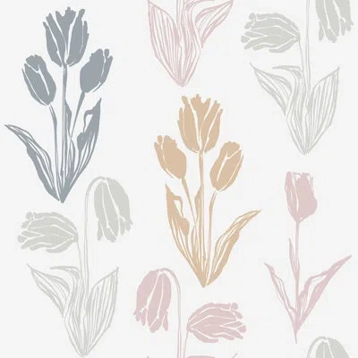 Soicher Marin Yuki Osada Tulip Field 33' L X 20.5" W  Wallpaper Roll In Multi