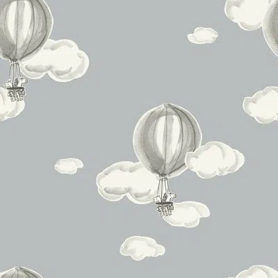 Soicher Marin Yuki Osada Up, Up & Away 33' L X 20.5 W  Wallpaper Roll" In Gray