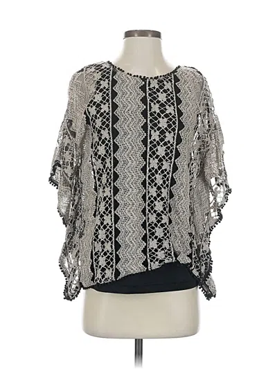 Pre-owned Soieblu 3/4 Sleeve Blouse In Silver