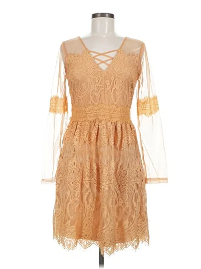 Pre-owned Soieblu Cocktail Dress In Brown