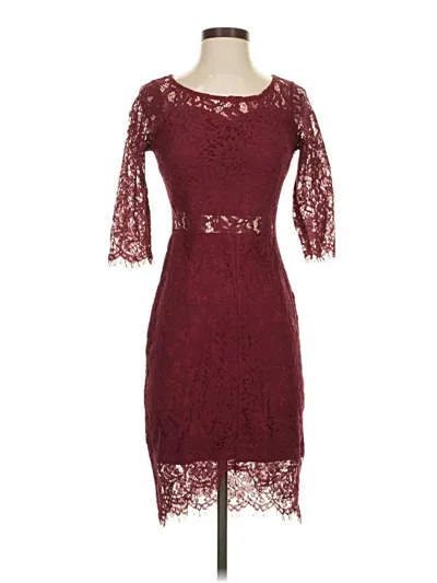 Pre-owned Soieblu Cocktail Dress In Burgundy