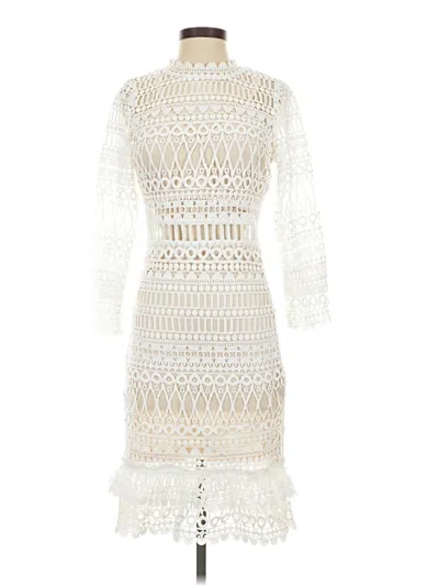 Pre-owned Soieblu Cocktail Dress In Ivory