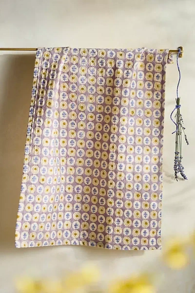 Soil To Studio Floral Medallion Cotton Hand Towel In Multi