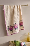 Soil To Studio Valley Of Flowers Waffle Hand Towel, Pink