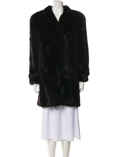 Pre-owned Sojuzpushnina Mink Fur Coat In Black