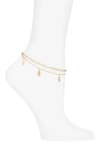 Soko Bidu Layered Anklet In Gold